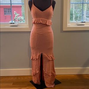 Beautiful blush polka dot dress